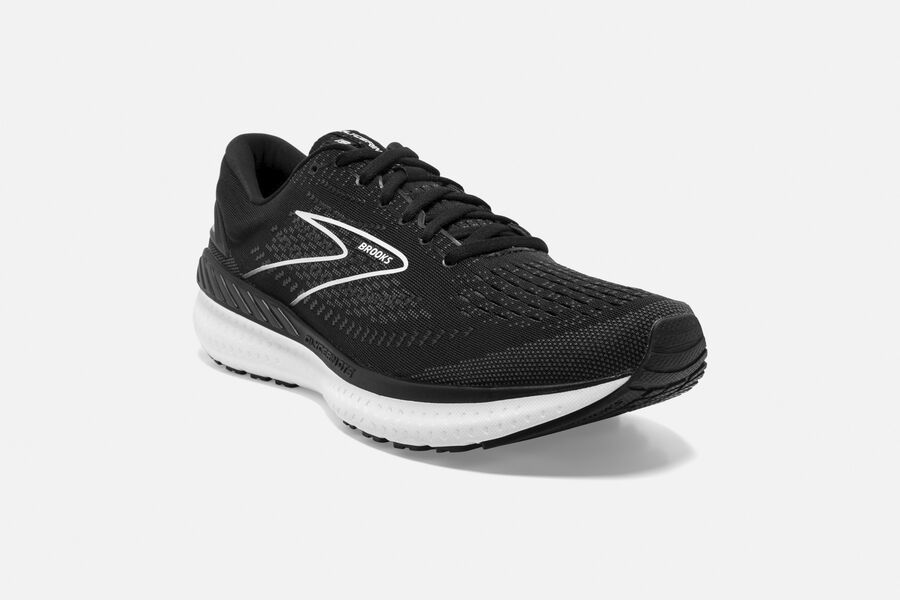 Brooks Israel Glycerin GTS 19 Road Running Shoes Womens - Black/White - JKU-396724